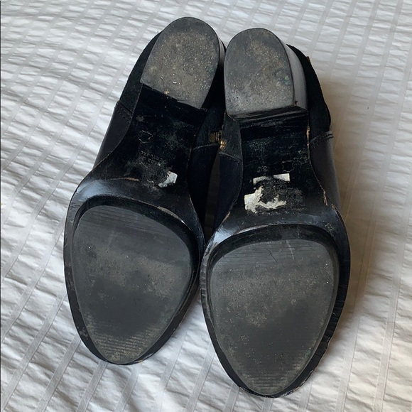 Topshop Black Leather Booties ~ size 6 - Picture 6 of 9